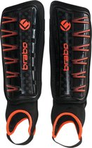 Brabo Shinguard F4 w/anklesock Black/Orange Scheenbeschermer Unisex - Black/Orange