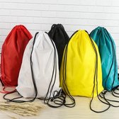 Gymtas Met Rijgkoord - Nylon Rugzakjes – Nylon Rugzak – Wit