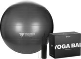 Rockerz Fitness® - Yoga bal inclusief pomp - Pilates bal - Fitness bal - Zwangerschapsbal - Goede houding bij het thuiswerken - 65 cm - kleur: Zwart