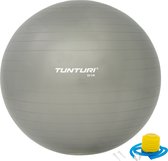 Tunturi Fitnessbal - Gymball - Swiss ball -  75 cm - Incl. pomp - Zilver
