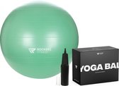 Rockerz Fitness® - Yoga bal inclusief pomp - Pilates bal - Fitness bal - Zwangerschapsbal - Goede houding bij het thuiswerken - 65 cm - kleur: Mintgroen