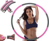 Fitness Hoela Hoop | Sport Hoepel - Hula Hoop - Yoga ring| Perfect om af te vallen, je heupen shapen en Anti Cellulite! | Aanpasbaar gewicht | 8 delen click-design | Voor volwassenen en kinderen|