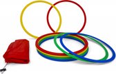 eSam® - 12 gekleurde vlakke Coördinatie-ringen - Gymnastiekringen - Agility Rings - Loopladder - Trainingsringen - Speelringen - Incl. Draagtas - Ø 40 CM