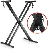 Keyboard standaard - verstelbaar dubbel X-frame statief voor Keyboards - zwart