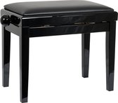 Innox PB 40BK pianobank gloss zwart, zwart leer