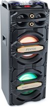 Party speaker - Fenton LIVE2101 actieve speaker 800W met o.a. Bluetooth, mp3 speler, disco LED's en twee microfooningangen dus ook geschikt voor karaoke!