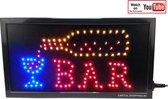 Led licht bord ledbord BAR (Met Animatie - Glas wordt gevuld)