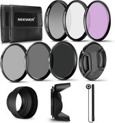 Polarisatiefilter 62mm – 13 Delige Camera lens filterset met extra accessoires – Grijsverloopfilter