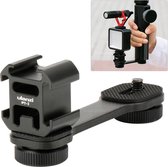 Ulanzi PT-3 Triple Cold Shoe Mount voor Gimbal, Camera en Smartphone Rig