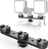 Ulanzi PT-23 Triple Cold Shoe bracket voor statief of camera