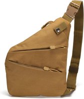 Anti Diefstal Rugzak -Heuptas - Crossbody Tas Heren - Schouder Accessoires Mannen - Mannen Mode - Reporter Heren - Rugzak - Handzak - Caramel Kleur