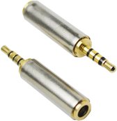 SVH Company 2 Stuks Headphone Stereo Jack Adapter - 2.5 mm Female Ingang naar 3.5 mm Male Uitgang en 3.5 mm Female Ingang naar 2.5 mm Male Uitgang - Audio Connector Verloop Plug - Verguld Gold Plated Kabel Adapter Verloopstuk