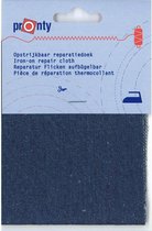 pronty opstrijkbaar reparatiedoek - midden-blauw jeans  - voor reparatie broeken, jassen en andere kleding - 10x40 cm