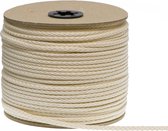 Katoenen koord 3 mm - ecru capuchonkoord katoen - 3 meter - creme - off white