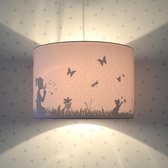 Land of Kids- Hanglamp Silhouet Dandelion Roze- Roze kinderkamer schaduw lamp- lamp baby en kinderkamer