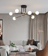 Moderne kroonluchter - Zwarte plafondlamp - Hanglamp in Noorse stijl - 6 lampen