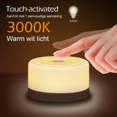 Novalits - USB Oplaadbaar Nachtlampje kinderen Met Wit Warm licht en Magneetstrip - Sfeerlamp - LED verlichting - Leeslamp - Tafellamp - Wake-up Light - Bedlamp voor Baby, Kinderen & Volwassenen - Dimbaar - Touch Control