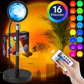 STUDIO ME - Sunset lamp – Tiktok lamp - projectorlamp  – Sfeerverlichting binnen – 16 kleuren – LED – afstandsbediening – 360 graden draaibaar - Cadeau voor haar & hem - Dames cadeau - geslaagd cadeau