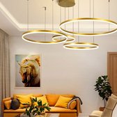 Loft Home Moderne Lamp | Goud | 3 ringen | 40, 60, 80 cm | Verlichting | Kroonluchter | Plafondlamp | Hanglamp | 220 V