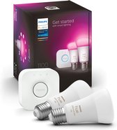 Philips Hue starterkit - White and Color Ambiance - 2 x 9W - E27 - 1100lm