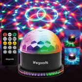 LifeGoods Roterende LED Discolamp met Afstandsbediening en Muziekgestuurd - Kinderen/Volwassenen