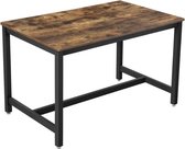 MIRA Home - Eettafel - Tafel - Industrieel - Bruin/Zwart - Metaal/Hout - 120 x 75 x 75