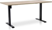 Zit-sta bureau elektrisch verstelbaar - MRC EASY | 160 x 80 cm | frame zwart - blad robuust eiken