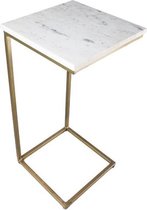 Luxe Industriële Bijzettafel van Marmer en metaal - Marmer - Industrieel - Tafeltje - Landelijk - Trendy - Industrieel - Coffee table - Sfeer - Trendy - Goud - 65 cm hoog