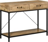 Wandtafel met 2 lades - Haltafel - Halmeubel - Meubels - Opbergkast - Kast - Industriële kast - 100L x 35B x 76,5H cm