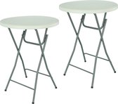Statafel - Set van 2 - Wit - ø80x110 cm