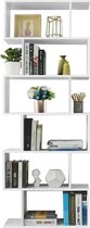 MIRA Home - Vrijstaande kast 6 compartimenten - Boekenkast - Basic - Spaanplaat - Wit - 70x24x190,5