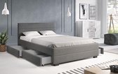 Tweepersoonsbed Loox - Grijs - 140x200 cm