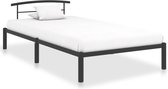 vidaXL Bedframe metaal zwart 90x200 cm