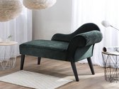 Beliani BIARRITZ - Chaise longue - groen - fluweel