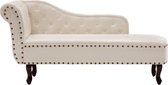 vidaXL - Chesterfield - Chaise longue - Met arm - wit