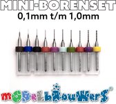 Kleine boortjes met dikke schacht 0,1mm t/m 1,0mm