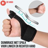 Allernieuwste Duimbeschermer MET Stalen Spalk - Verstelbare Duimbrace - Pols Palm Duim Vinger Berscherming Sport Bandage Duim Beschermer- Zwart