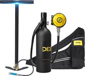 DIDEEP Duikflessen - 1L Scuba Tank - Duiken Zuurstof Cilinder - Zuurstoftank - Mini Duikfles - Underwater Breather Duiken - Scuba Diving Set  - zwart