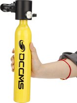 DCCMS Duikflessen - 500ml Scuba Tank - Duiken Zuurstof Cilinder - Mini Duikfles - Zuurstoftank-Underwater Breather Duiken - Underwater Breather Duiken - met Draagtas - Geel - Geen Hogedruk Handpomp