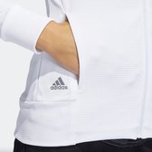 Adidas Textured Women Jack - Golfjack Voor Dames - Ritszakken - Volledige Rits - Wit - XL