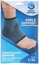 Sport Support Enkelbandage - Donkerblauw - Spier en gewrichtsband - Nylon / Rubber - Maat L/XL