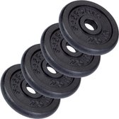 ScSPORTS® Gewichten set 10 kg -  gietijzer - 4 x 2,5 kg - 30 mm - Halterschijven