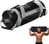 Powerbags - Fitnesszandzak - met 6 verschillende grepen - voor body Core Fitness krachttraining -30 kg -zwart