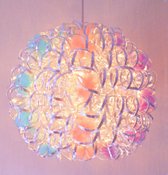 Funnylight Vrolijk Design hanglamp met zilveren krullen en pastel regenboog kleuren bloemen voor de kids baby kinder en tiener kamer