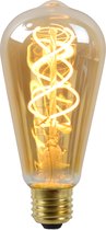 Lucide ST64 - Filament lamp - Ø 6,4 cm - LED Dimb. - E27 - 1x4,9W 2200K - Amber