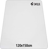 Swilix Vloerbeschermer - Bureaustoelmat PVC - Voor Harde Vloeren - 120x150cm - Transparant