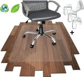 Luxergoods bureaustoelmat PVC - 120x150cm - Vloermat bureaustoel - Antislipmat - Vloerbeschermer - Beschermt vloerbedekking