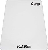 Swilix Vloerbeschermer - Bureaustoelmat PVC - Voor Harde Vloeren - 90x120cm - Transparant