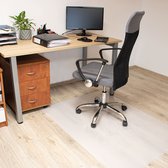 Springos Bureaustoelmat | Bureaustoel Vloerbescherming | Vloerbescherming | Bureauaccessoires | Antislip | Melkwit | 120 x 60 cm | 0.5 mm