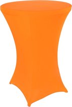 Alora Statafelrok oranje 80 cm - Statafel Tafelrok - Statafelhoes - Stretch – ∅80 x 110 cm – geschikt voor Horeca Evenementen - Sta Tafel Hoes - Statafel - Staantafelhoes - Cocktailparty - Trouwerij - Sta-tafel rok